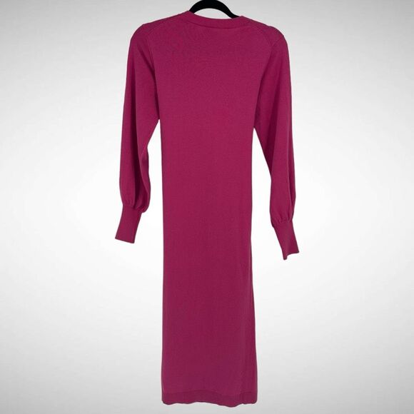 Ted Baker Essya Slouchy Long Sleeve Tie Waist sweater Midi Dress Size 1 Small - Picture 4 of 10